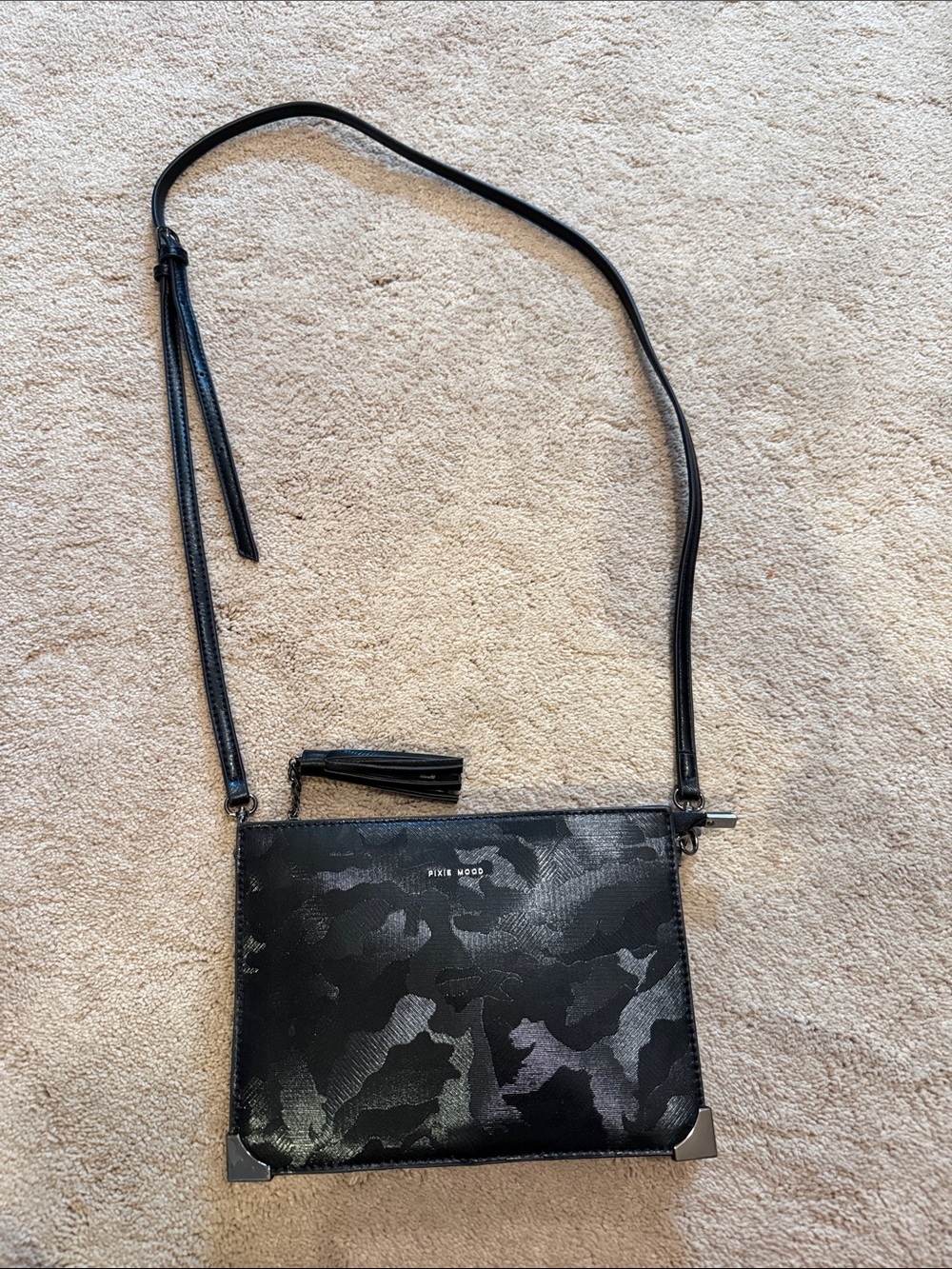 Pixie Mood Black Camo Clutch/Crossbody